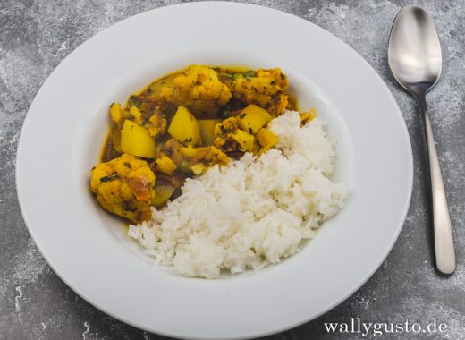 Aloo Gobi Matar - Kartoffel-Blumenkohl-Erbsen-Curry | Rezept auf www.wallygusto.de