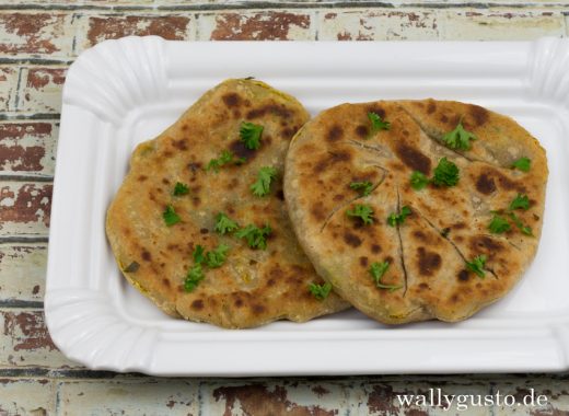 Aloo paratha – indisches Fladenbrot mit würziger Kartoffelfüllung | Rezept auf www.wallygusto.de