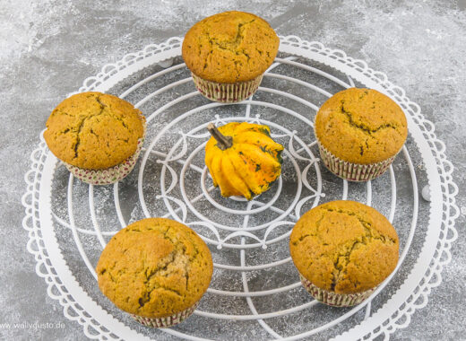 Kürbis-Muffins mit Gewürzen | Rezept auf www.wallygusto.de