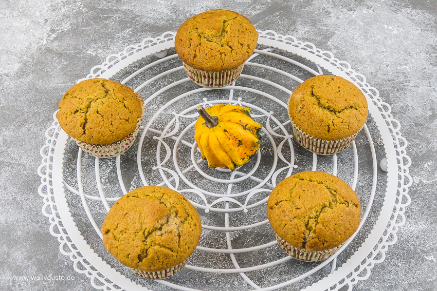 Kürbis-Muffins mit Gewürzen | Rezept auf www.wallygusto.de