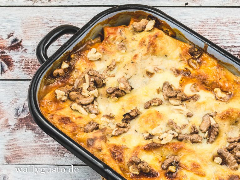 Lasagne mit Chicorée, Gorgonzola und Walnüssen – Wallygusto Lasagne mit Chicorée, Gorgonzola und Walnüssen – Wallygusto