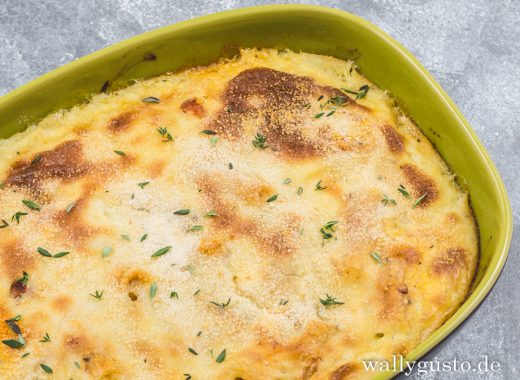 Pastitsio - eine vegetarische Variante mit Linsen | Rezept auf www.wallygusto.de