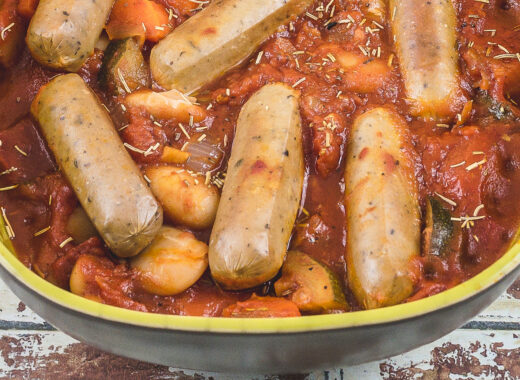 Vegane Cassoulet mit Würstchen | Rezept auf www.wallygusto.de