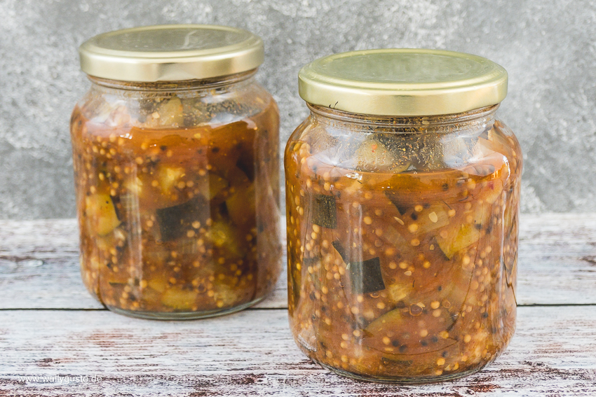Zucchini-Relish mit Chili | Rezept auf www.wallygusto.de