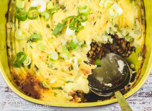 Shepherd's Pie mit Kartoffelpüree deluxe (vegetarisch) | Rezept auf www.wallygusto.de